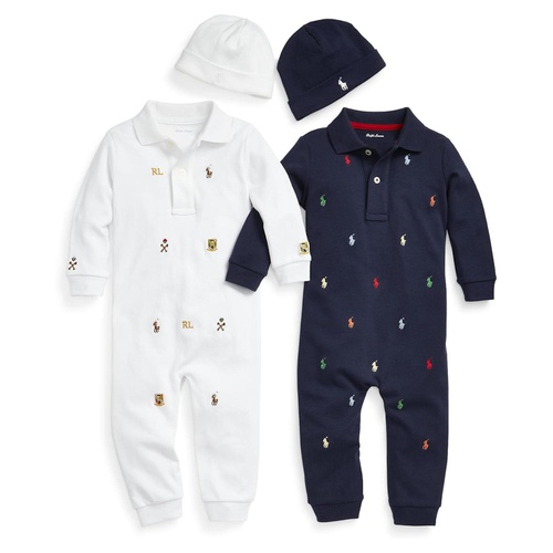 폴로 랄프로렌 Polo Ralph Lauren Kids Embroidered Cotton Coverall (Infant)