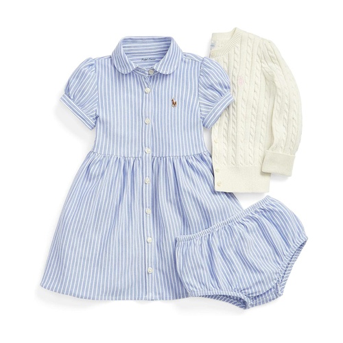 폴로 랄프로렌 Polo Ralph Lauren Kids Striped Knit Oxford Dress (Infant)