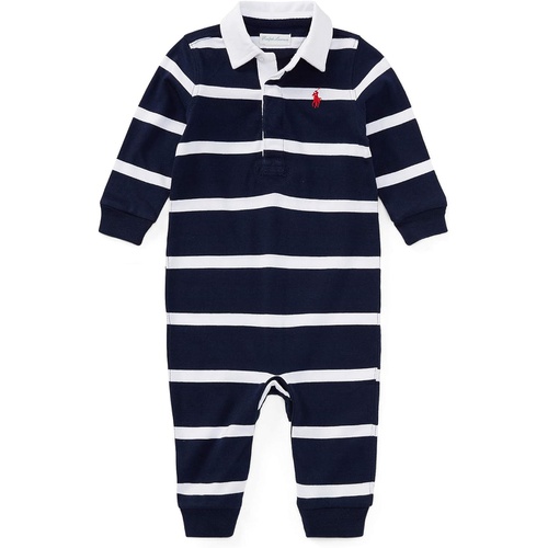 폴로 랄프로렌 Polo Ralph Lauren Kids Striped Cotton Rugby Coverall (Infant)
