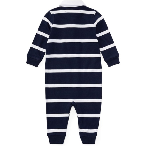 폴로 랄프로렌 Polo Ralph Lauren Kids Striped Cotton Rugby Coverall (Infant)