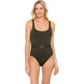 LAUREN Ralph Lauren Beach Club Solid Belted Lingerie One-Piece