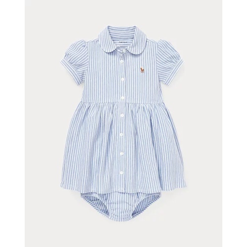 폴로 랄프로렌 Striped Knit Oxford Shirtdress & Bloomer