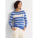 Striped Cotton Boatneck Sweater
