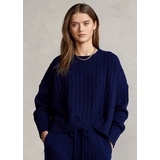 Cable-Knit Cropped Wool-Cashmere Sweater