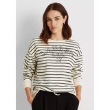 Striped Logo French Terry Pullover