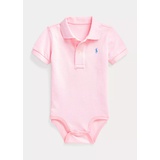 Cotton Mesh Polo Bodysuit