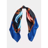 Faye Monogram Silk Twill Square Scarf