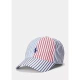 Striped Color-Blocked Ball Cap