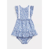 Floral Cotton Batiste Dress & Bloomer