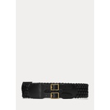 Wide Woven Leather Belt