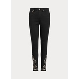 Embroidered High-Rise Skinny Ankle Jean