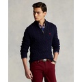 Cable-Knit Cotton Quarter-Zip Sweater