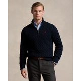 Cable-Knit Cotton Quarter-Zip Sweater