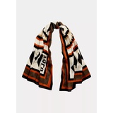 Logo Graphic Cotton Scarf