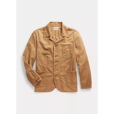 Linen-Cotton Herringbone Chore Jacket