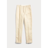 Slim Pleated Linen Trouser