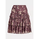 Floral Crinkle Georgette Miniskirt