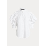 Puff-Sleeve Cotton Broadcloth Shirt