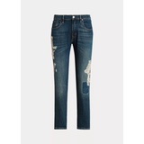 Lace Patchwork Relaxed Tapered Jean