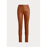 Leather High-Rise Skinny Ankle Pant