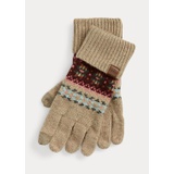 Fair Isle Wool-Blend Tech Gloves