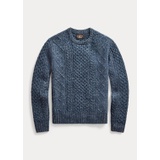Aran-Knit Crewneck Sweater