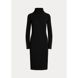 Cotton-Blend Turtleneck Dress