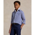 Slim Fit Striped Cotton Dress Shirt