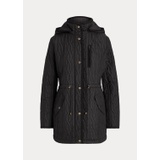 Corduroy-Trim Cable-Quilted Jacket