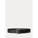 Studded Leather Wide Belt