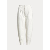 Pleated Cotton Twill Pant