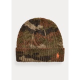 Camo Cable-Knit Wool-Blend Beanie