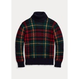 Plaid Wool Turtleneck Sweater