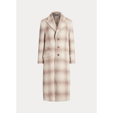 Plaid Wool-Blend Coat