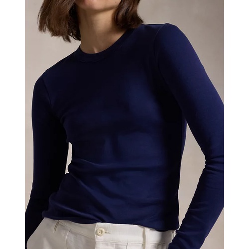 폴로 랄프로렌 Ribbed Cotton Long-Sleeve Tee