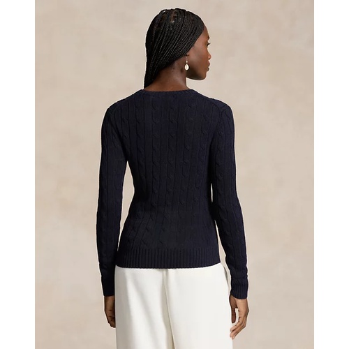 폴로 랄프로렌 Cable-Knit Cotton-Blend Crewneck Sweater