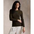 Cable-Knit Cotton-Blend Crewneck Sweater