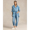 Relaxed Fit Plaid Cotton Twill Shirt