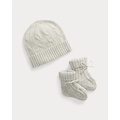 Cashmere Beanie & Bootie Set