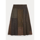 Patchwork Wool-Cotton Skirt