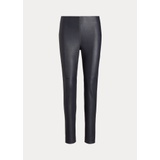 Stretch Leather Skinny Ankle Pant