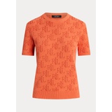 Monogram Jacquard Short-Sleeve Sweater