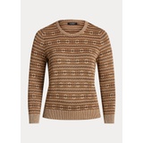 Metallic Fair Isle Cotton-Blend Sweater