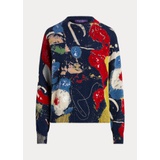 Print Cotton Crewneck Sweater