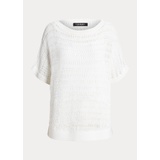 Cotton Mesh Short-Sleeve Sweater