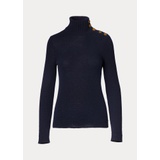 Buttoned Cashmere Turtleneck