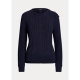 Aran-Knit Cotton Sweater