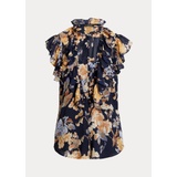 Floral Georgette Sleeveless Shirt