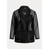 Double-Breasted Mesh Blazer