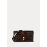 Polo ID Croc-Embossed Chain Wallet & Bag